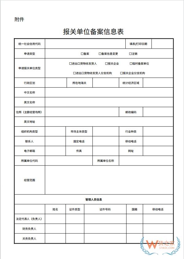 《報關(guān)單位備案信息表》填表指南-貨之家